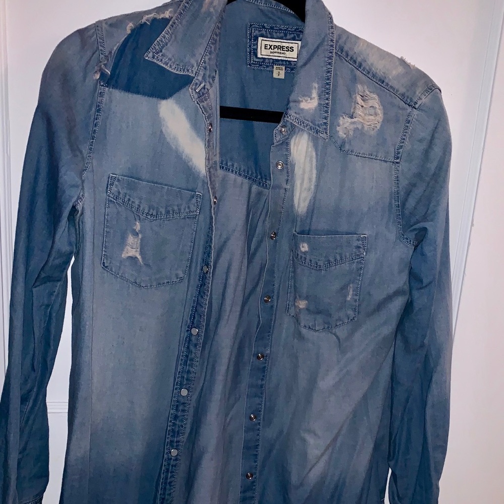 Denim Boyfriend Shirt 💙